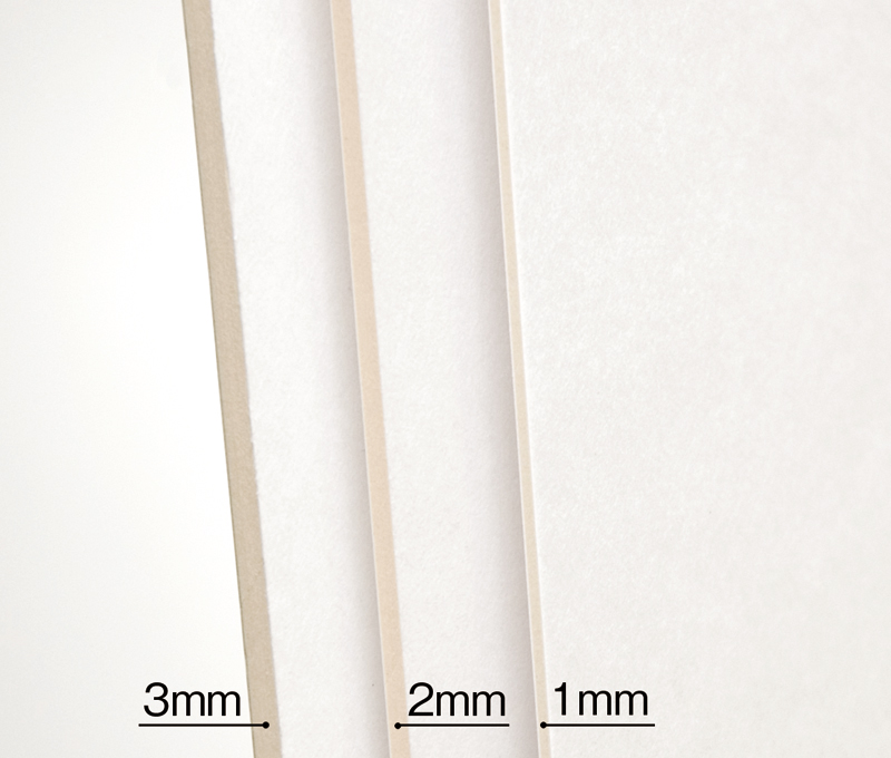 Comparison of paper thicknesses