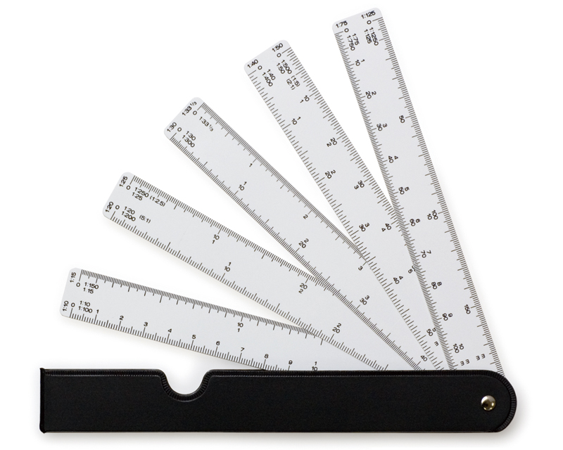 Triangular scale store drawing